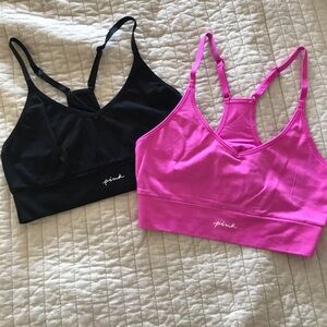 PINK Victoria's Secret Black and Pink Bras